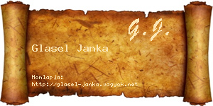 Glasel Janka névjegykártya